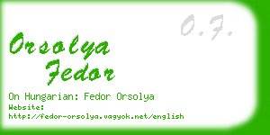 orsolya fedor business card